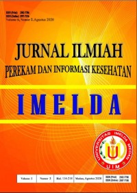 JURNAL ILMIAH PEREKAM DAN INFORMASI KESEHATAN IMELDA Volume 5 No 2 (Agustus)